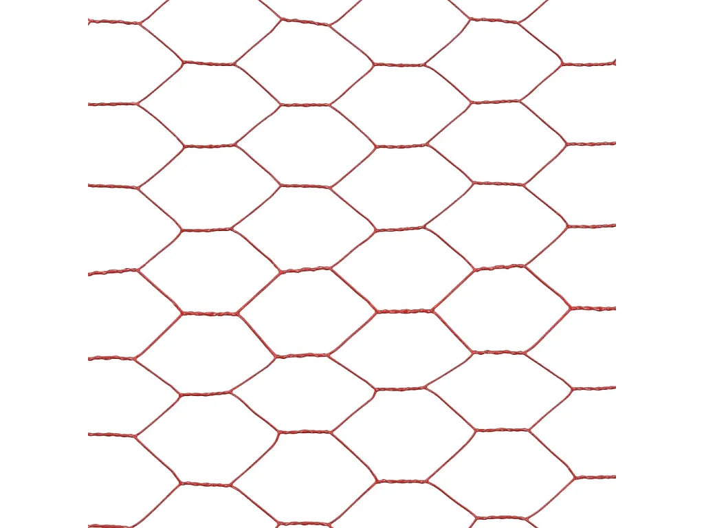 Grillage Acier avec revêtement en PVC 25x1 m Rouge 5