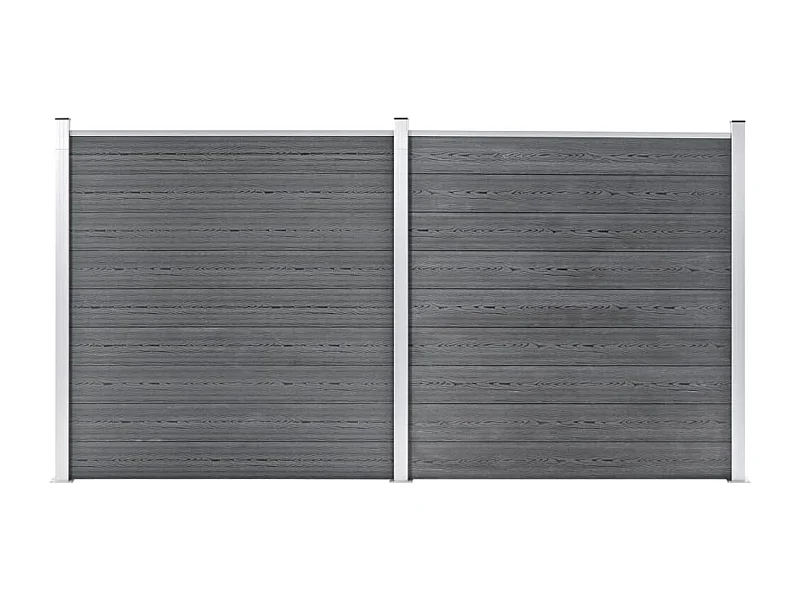 Clôture de jardin WPC 353x186 Gris