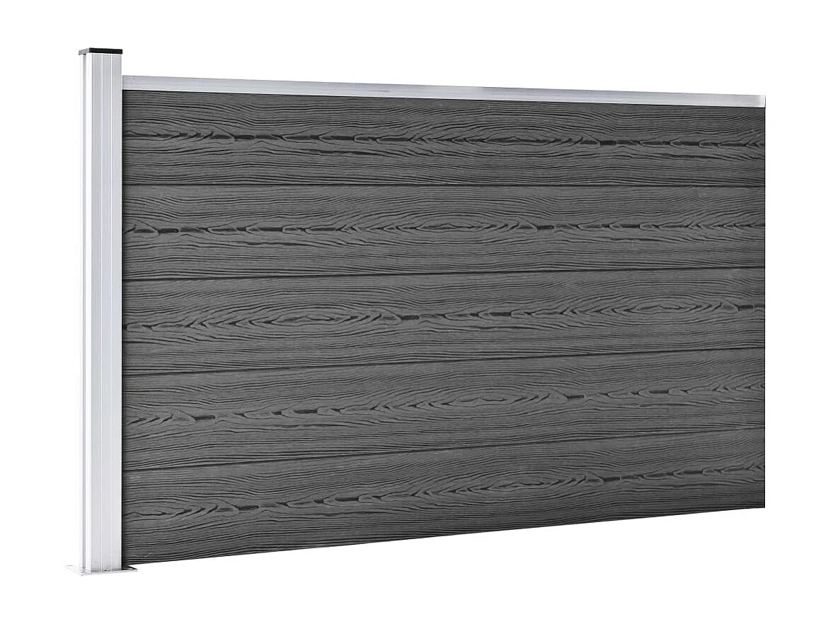 Panneau de clôture WPC 175x105 Noir