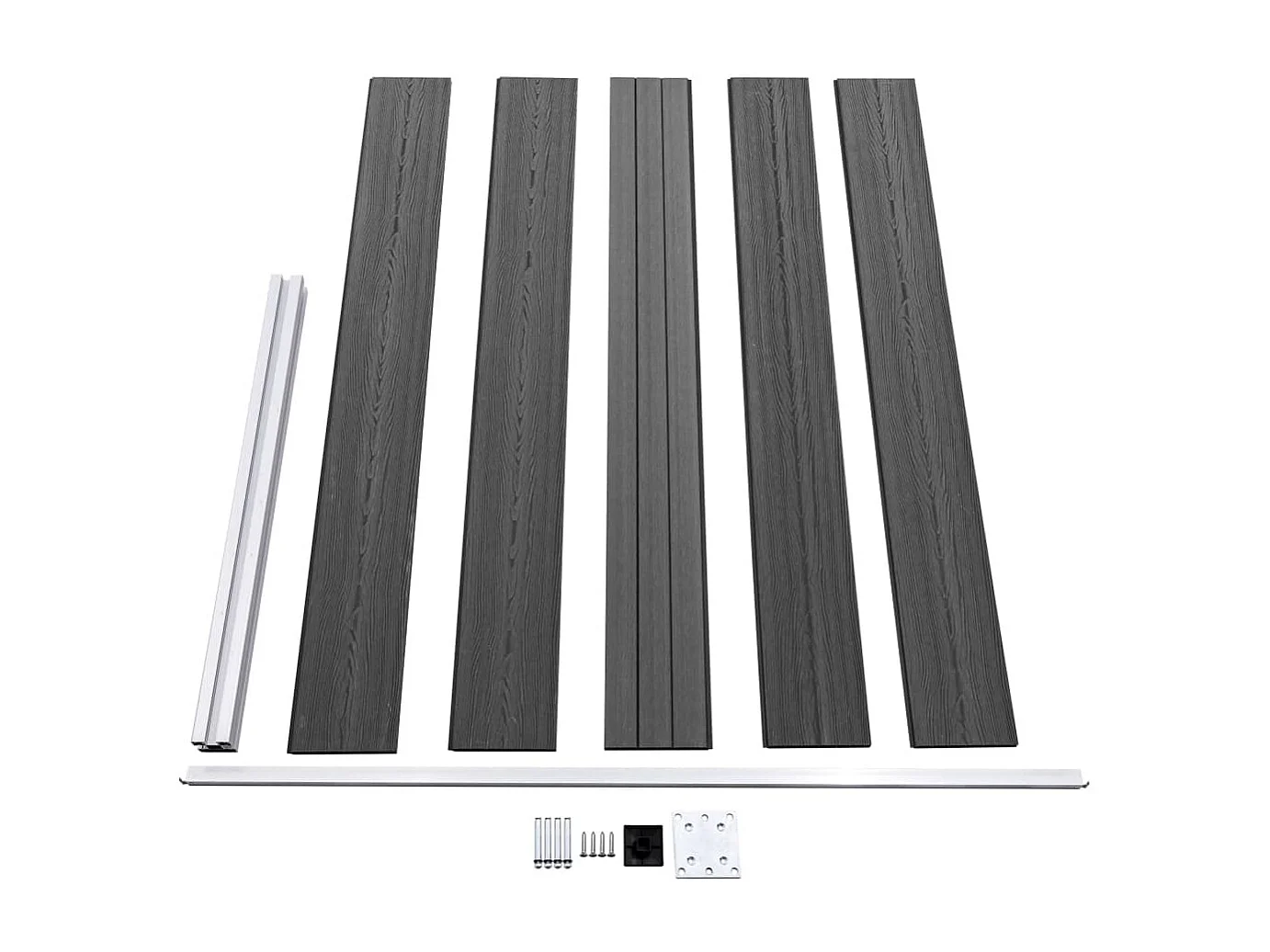 Panneau de clôture WPC 175x105 Noir