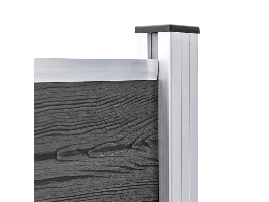 Panneau de clôture WPC 175x105 Noir