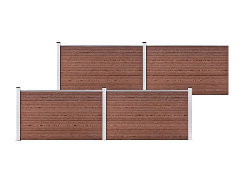 Clôture de jardin WPC 699x106 Marron