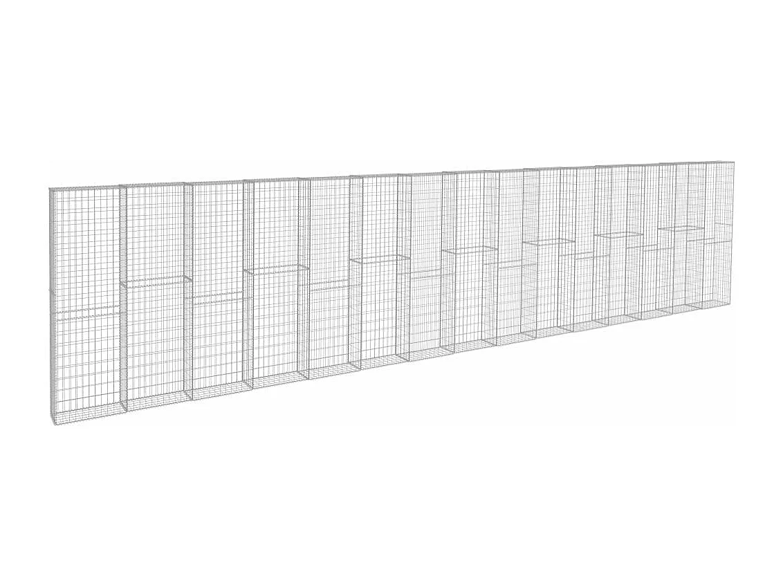 Mur à gabion avec couvercles Acier galvanisé 900 x 50x200 2
