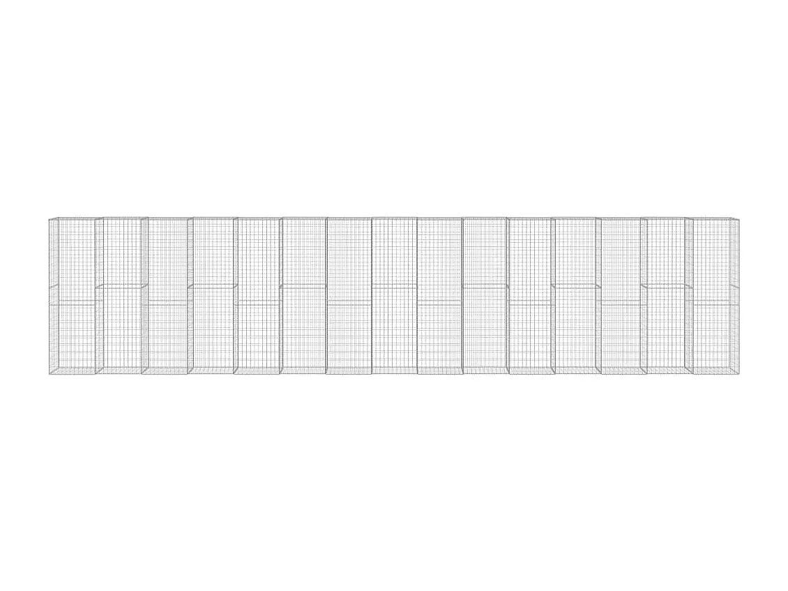 Mur à gabion avec couvercles Acier galvanisé 900 x 50x200 2