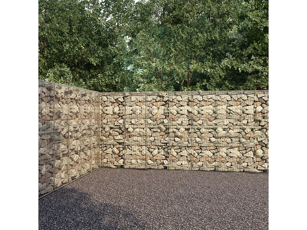 Mur à gabion avec couvercles Acier galvanisé 900 x 50x200 2