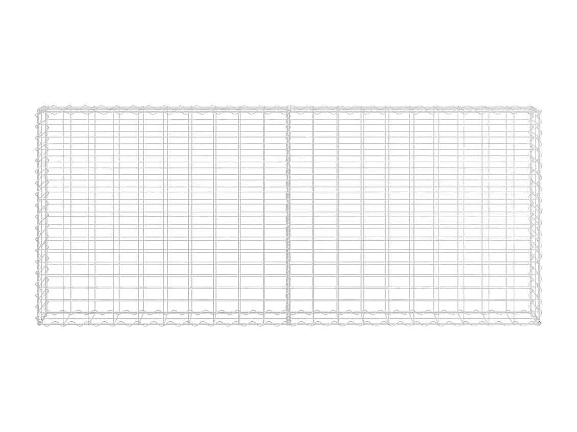 Mur à gabion avec couvercles Acier galvanisé 200 x 20x85