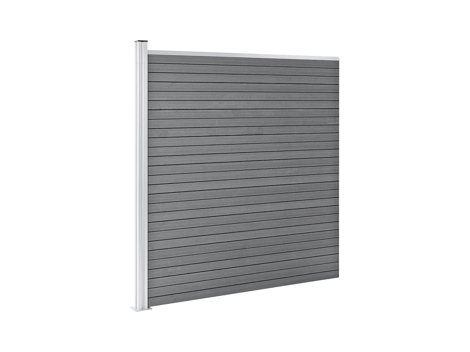 Clôture de jardin WPC 175x186 Gris