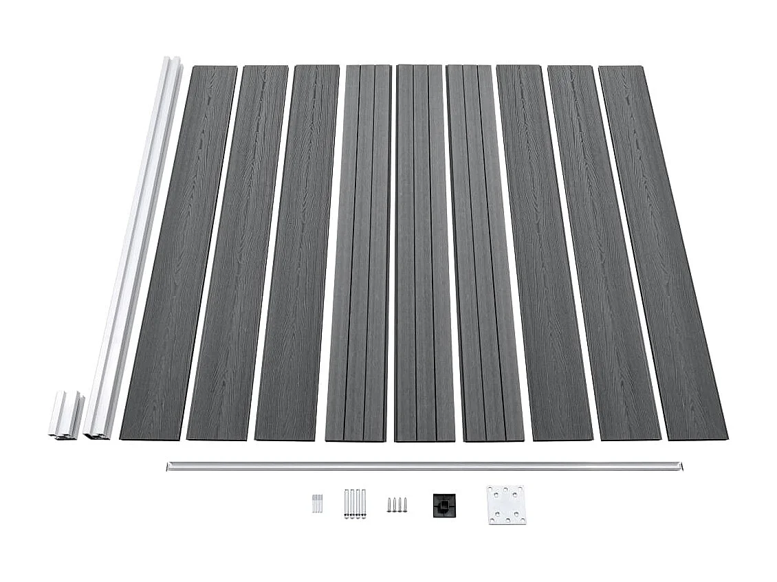 Schutting 175x186 cm HKC grijs