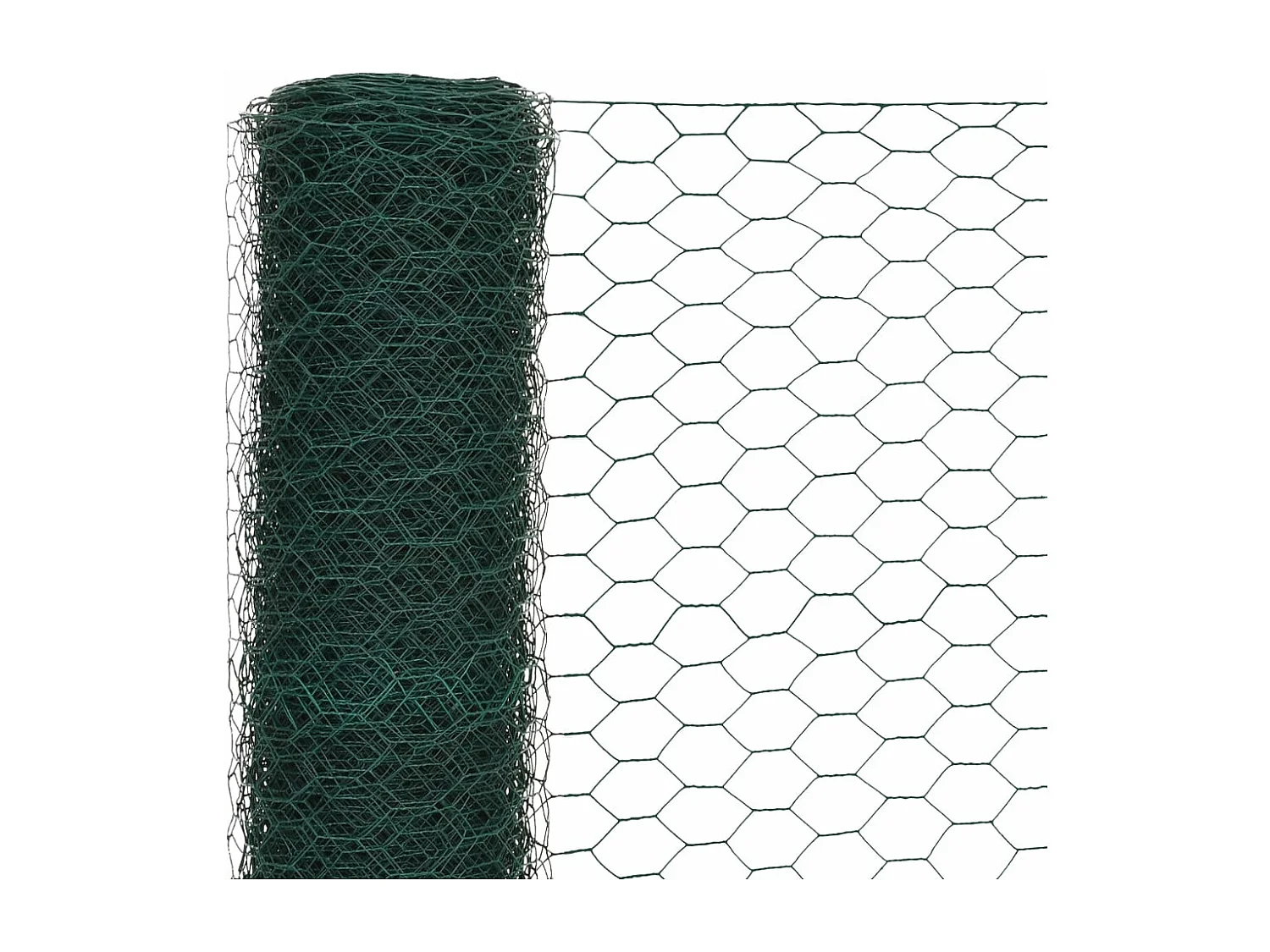 Grillage Acier avec revêtement en PVC 25x1,5 m Vert