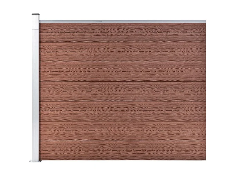 Panneau de clôture WPC 175x146 Marron