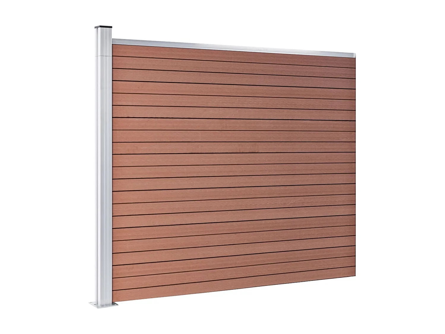 Panneau de clôture WPC 175x146 Marron