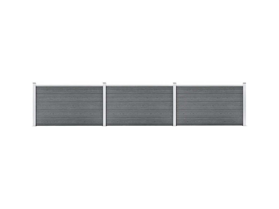 Clôture de jardin WPC 526x106 Gris