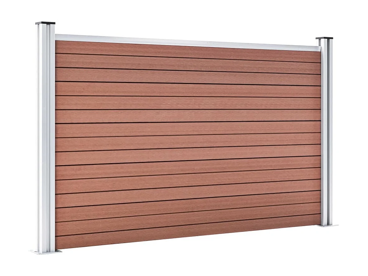 Clôture de jardin WPC 353x106 Marron