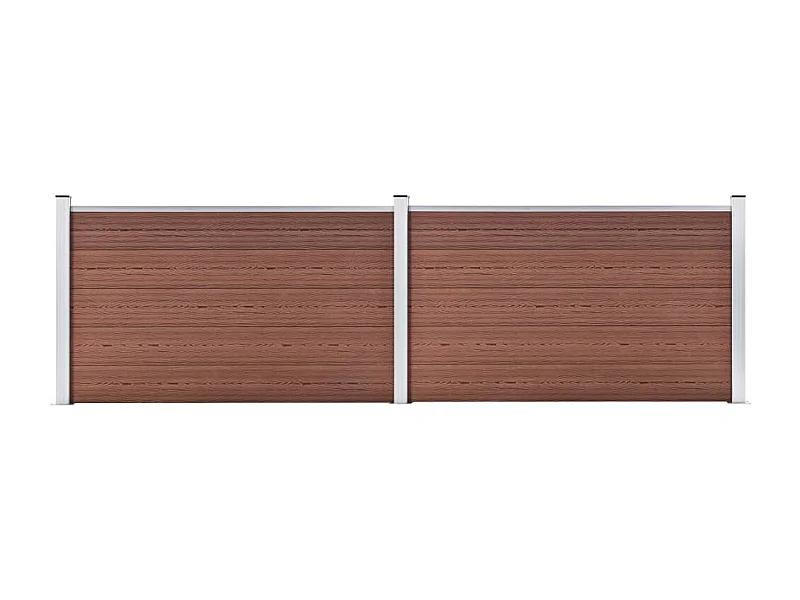 Clôture de jardin WPC 353x106 Marron