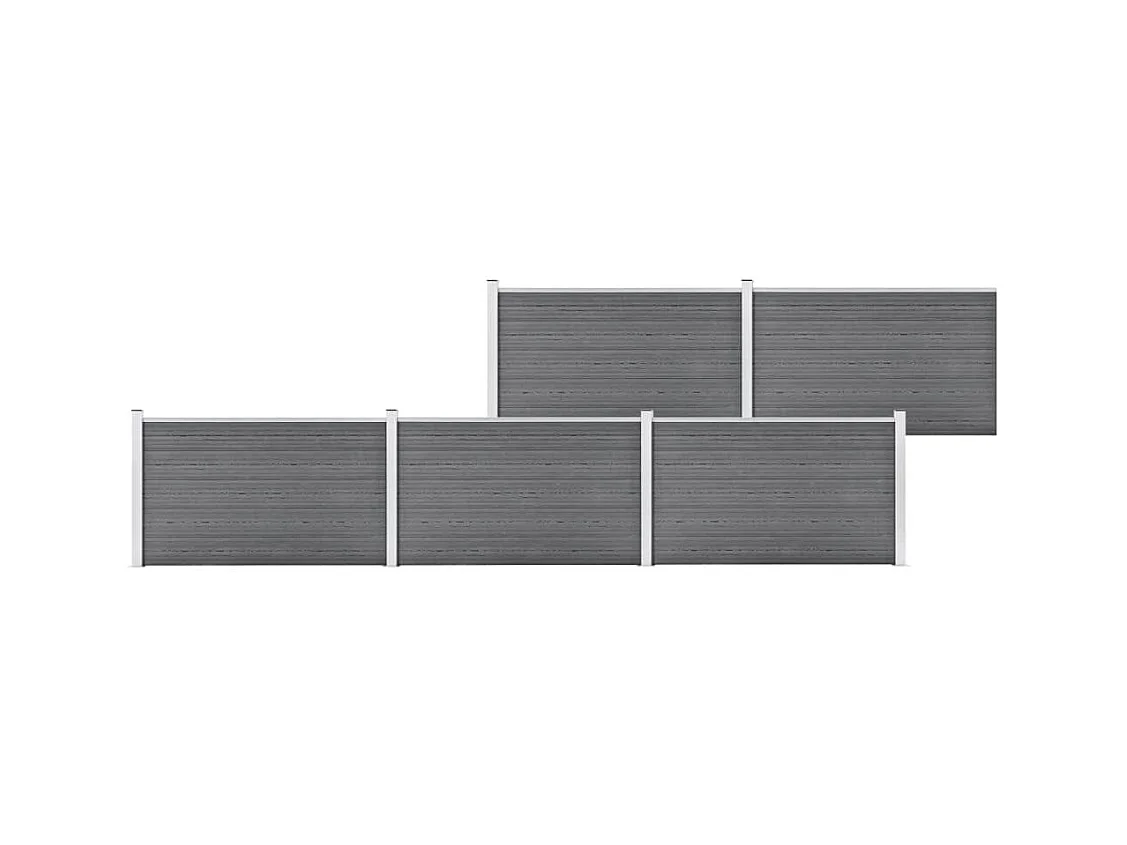 Clôture de jardin WPC 872x106 Gris