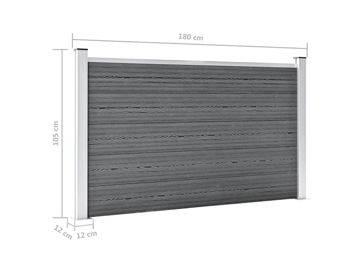 Schutting 872x106 cm HKC grijs
