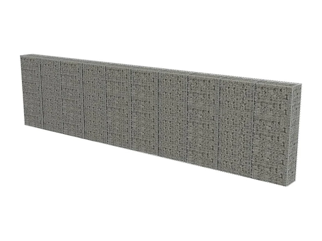 Mur à gabion avec couvercles Acier galvanisé 600 x 30x150