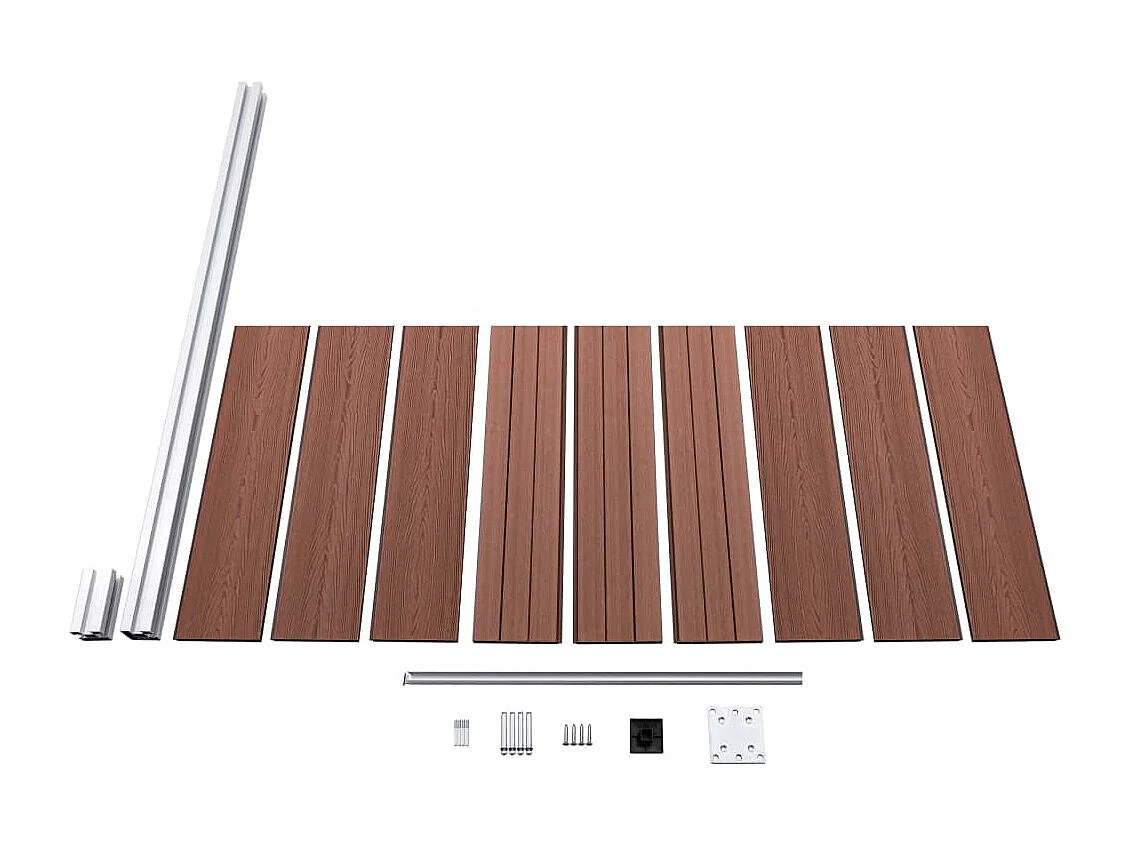 Panneau de clôture WPC 95x186 Marron