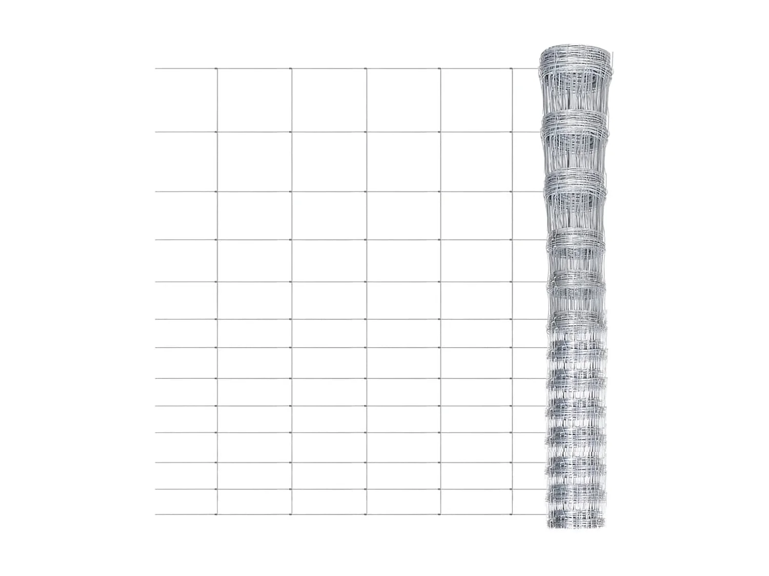 Clôture de jardin Acier galvanisé 50x1,5 m Argenté 3