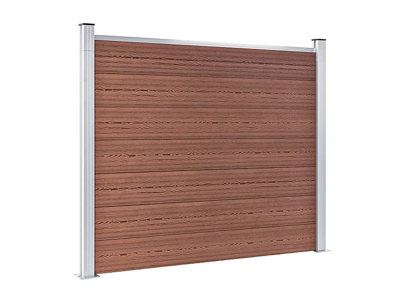 Panneau de clôture WPC 180x146 Marron