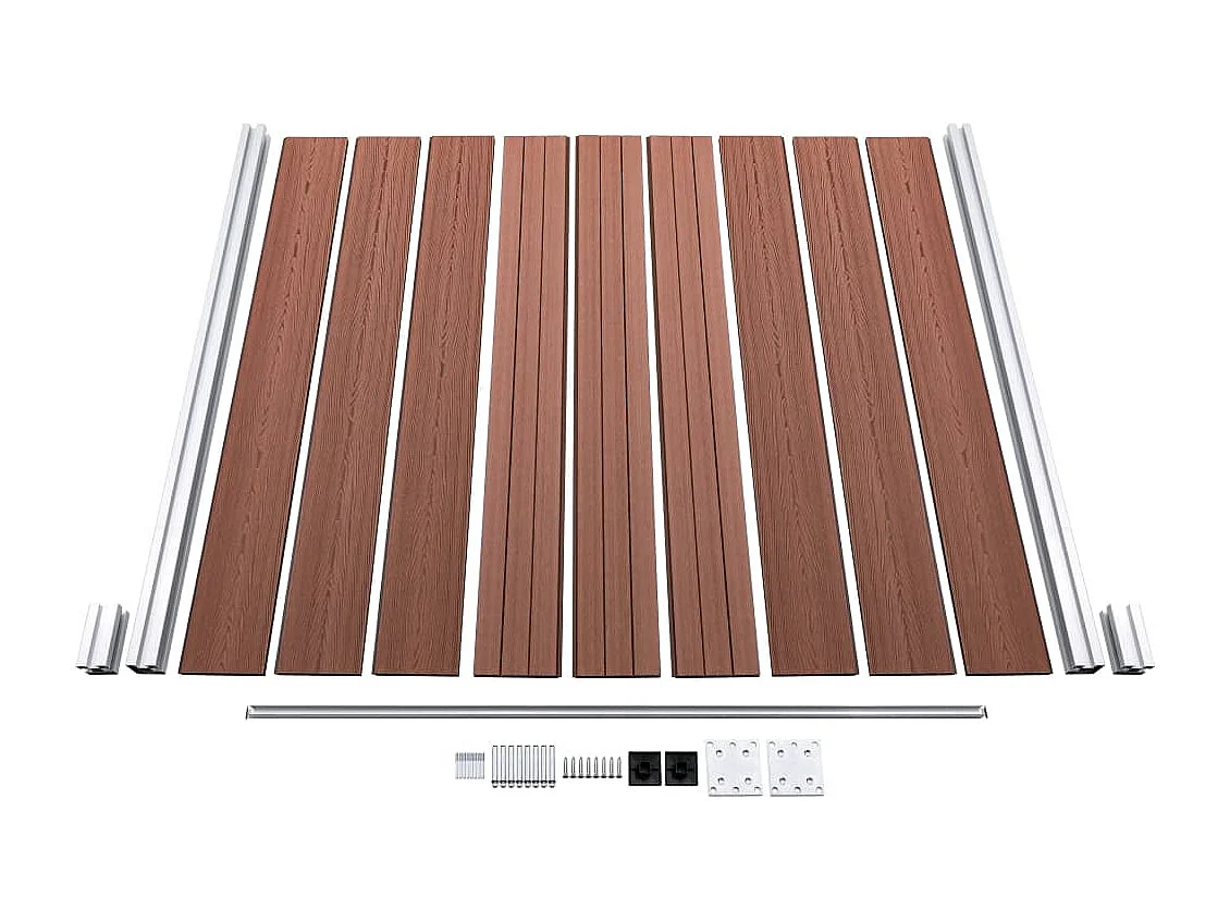 Clôture de jardin WPC 180x186 Marron