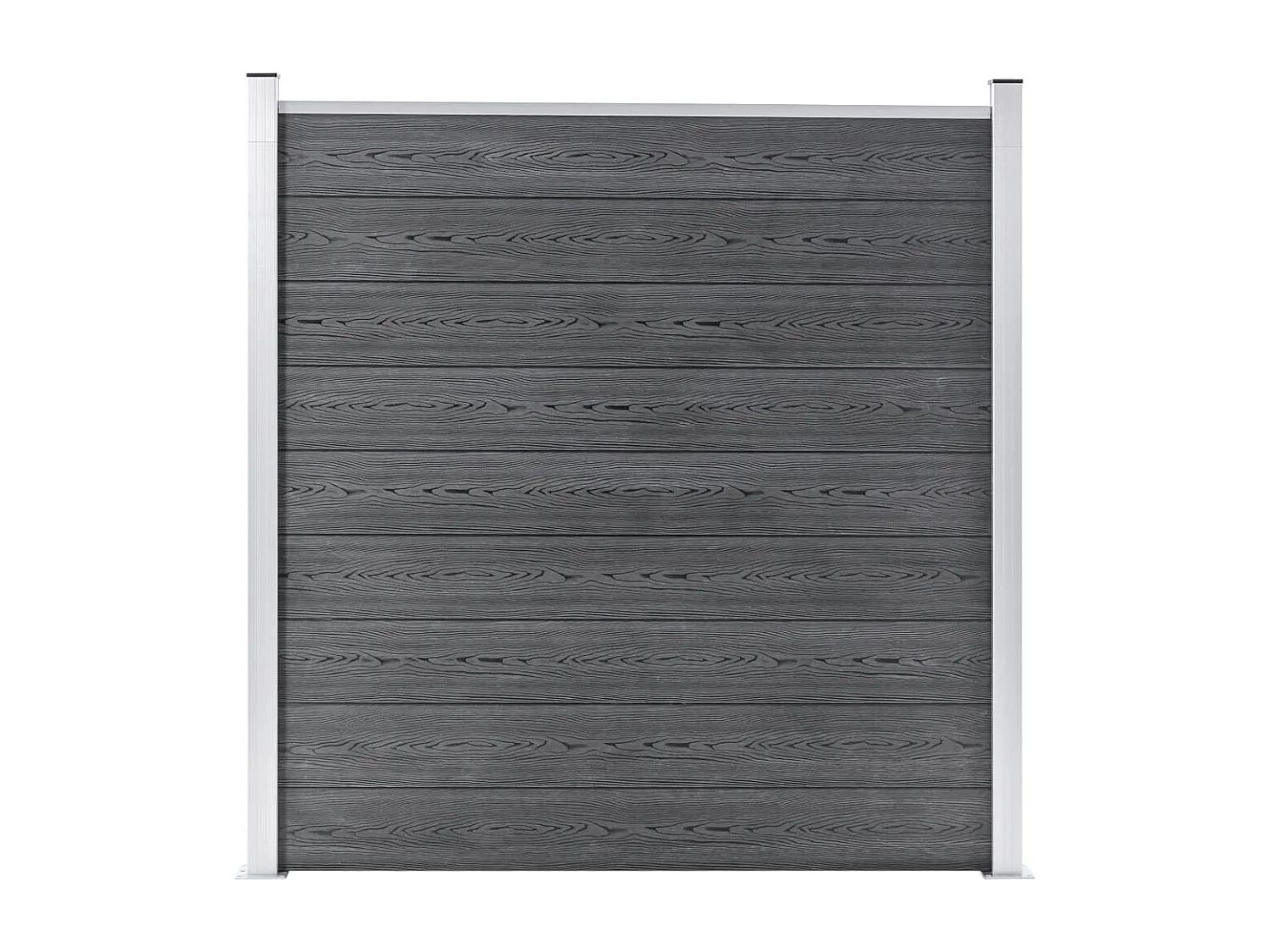 Ensemble de clôture WPC 1 Carré + 1 Incliné 273x186 Gris