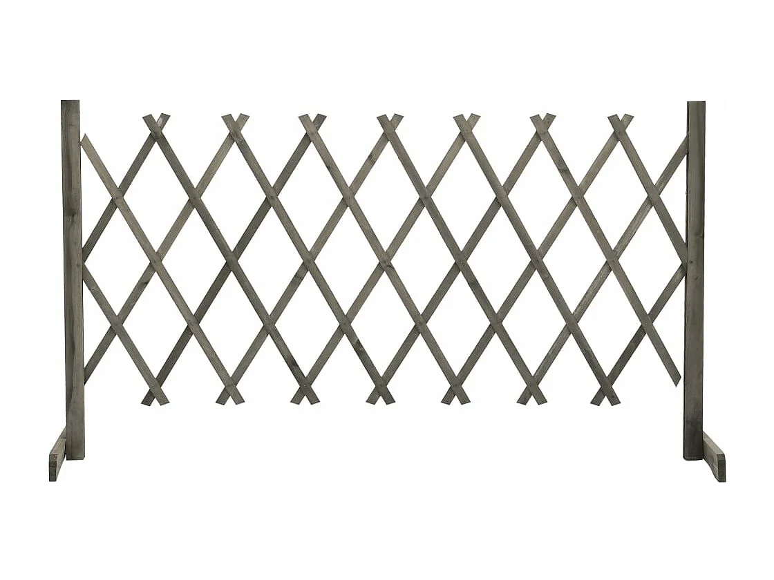 Clôture en treillis de jardin Gris 150x80 Bois de sapin