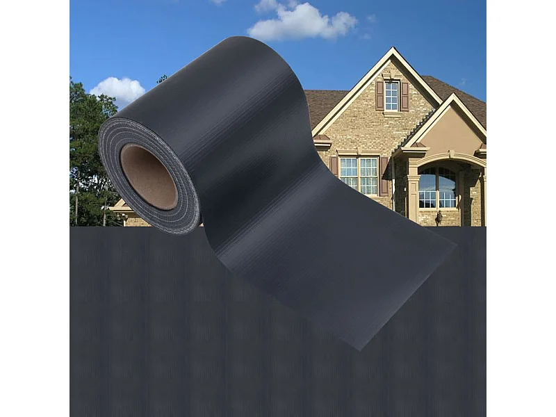 Écran d'intimité de jardin PVC 35x0,19 m Gris foncé mat