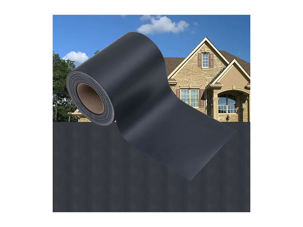 Écran d'intimité de jardin PVC 35x0,19 m Gris foncé mat