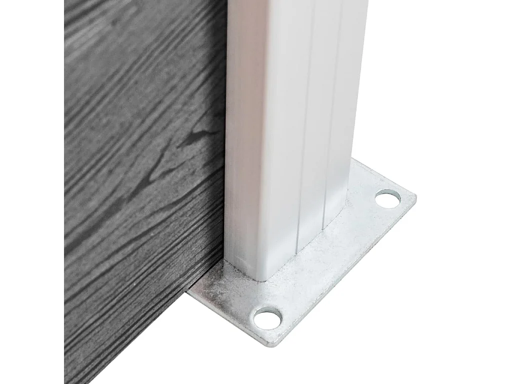 Panneau de clôture WPC 95x(105-180) cm Gris