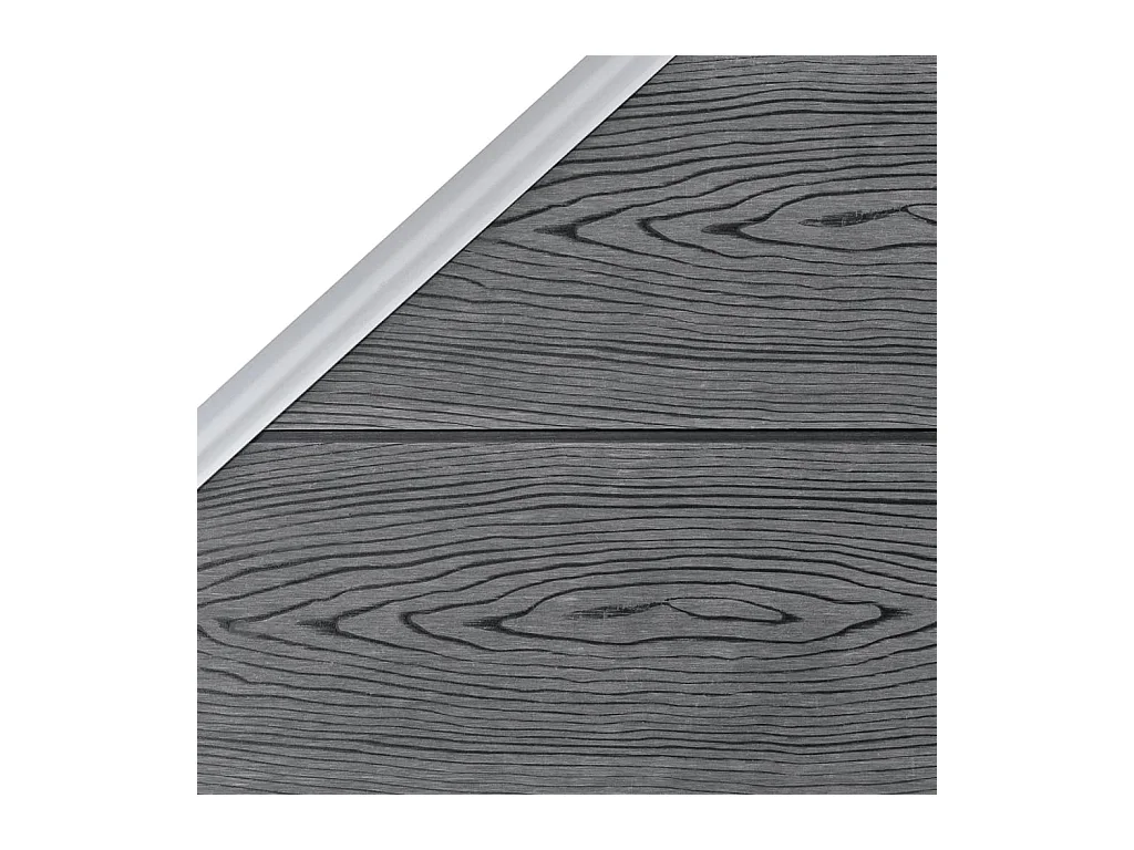 Panneau de clôture WPC 95x(105-180) cm Gris