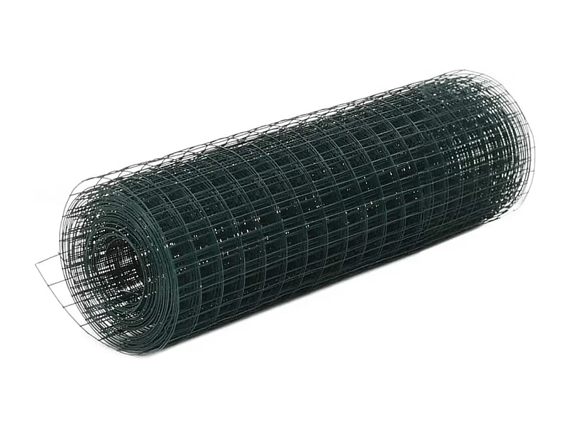 Grillage Acier avec revêtement en PVC 25x0,5 m Vert
