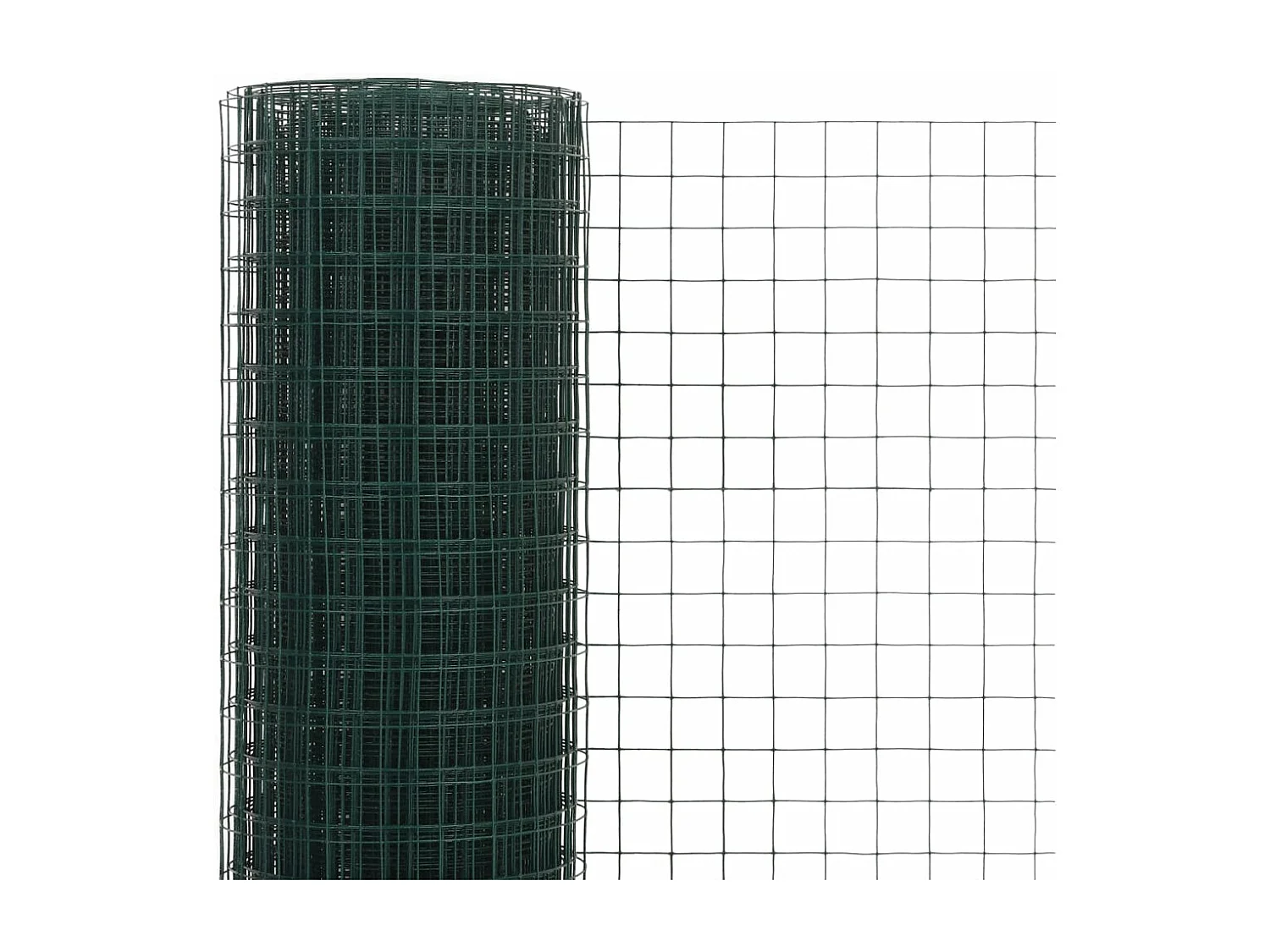 Grillage Acier avec revêtement en PVC 25x0,5 m Vert