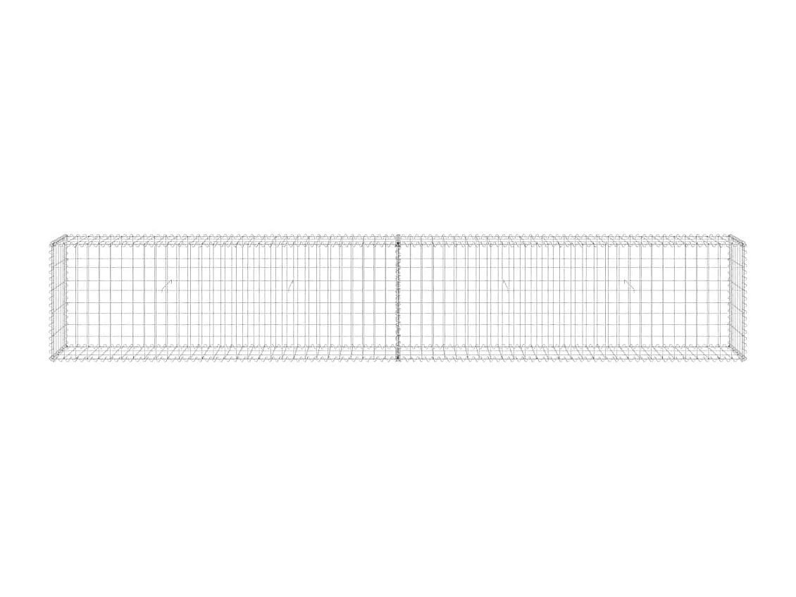 Mur en gabion avec couvercles Acier galvanisé 300x30x50