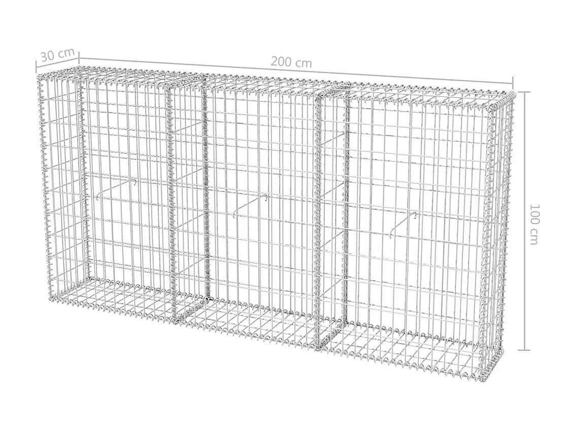 Panier de gabion Acier galvanisé 100x50x100