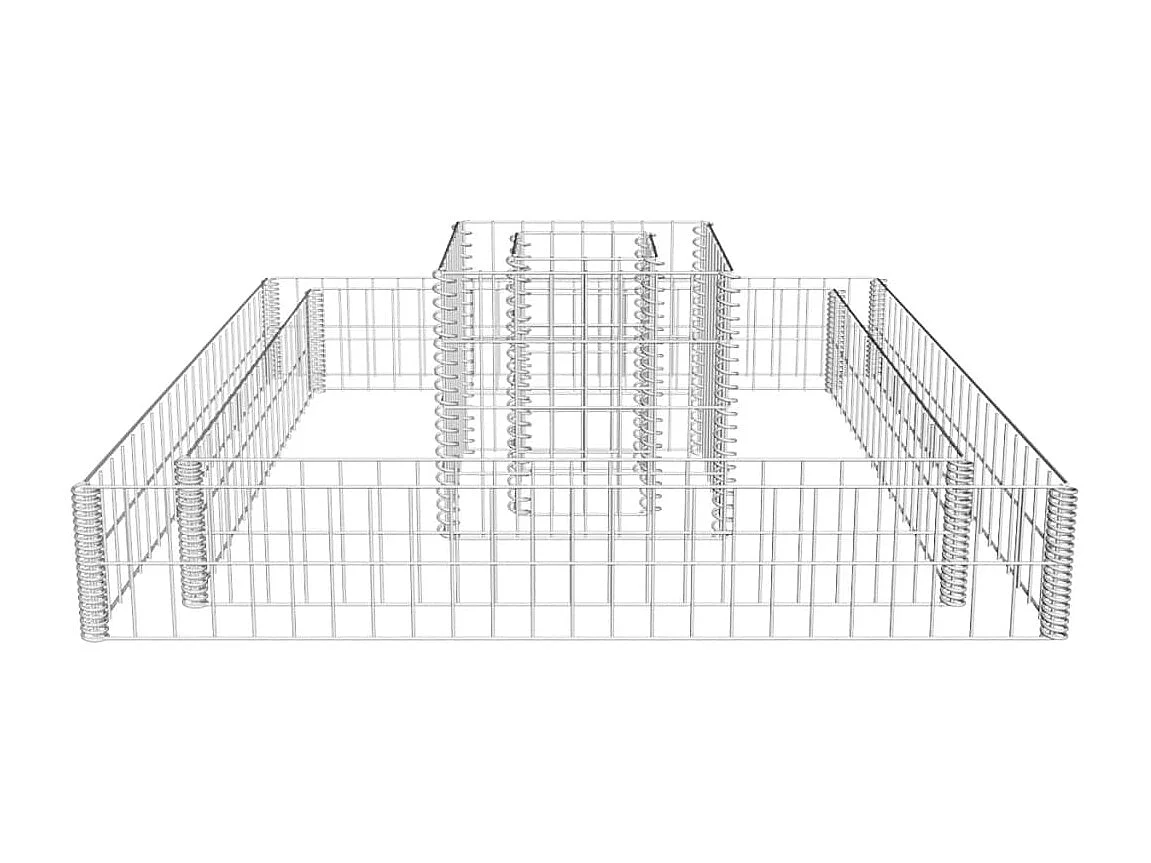 Jardinière en gabion Acier galvanisé 120x120x20