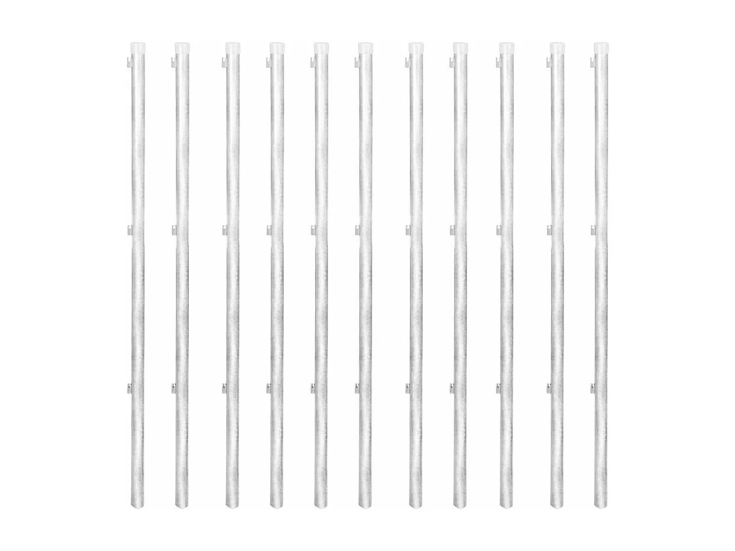 Clôture à mailles losangées et poteaux Acier galvanisé 25x1,5 m