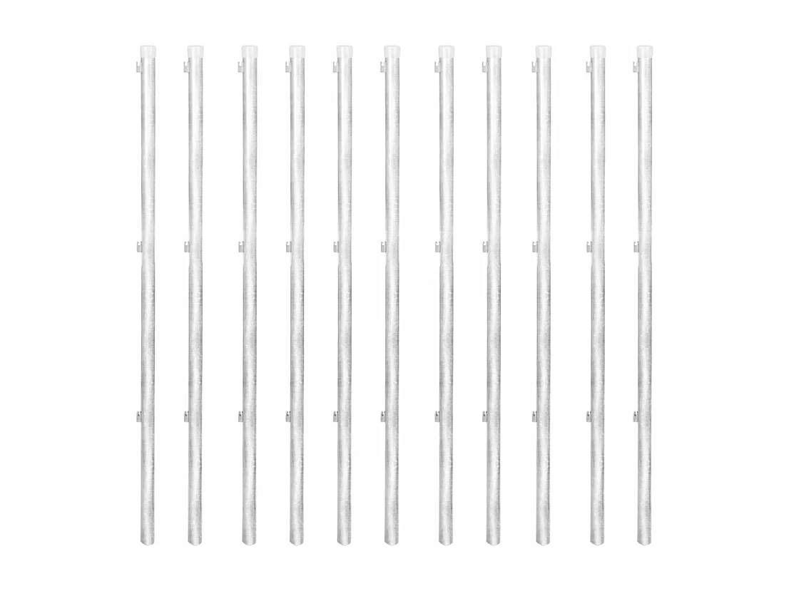 Clôture à mailles losangées et poteaux Acier galvanisé 25x1,5 m