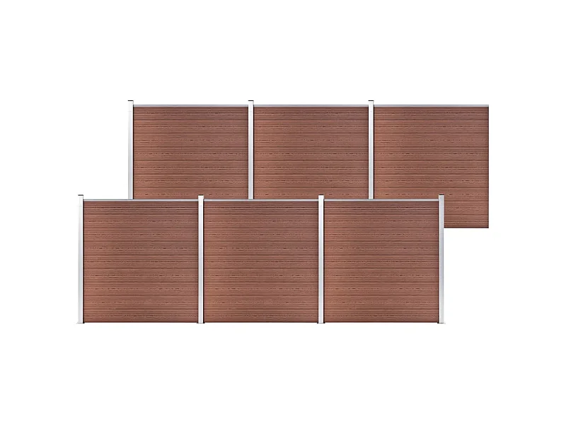 Clôture de jardin WPC 1045x186 Marron