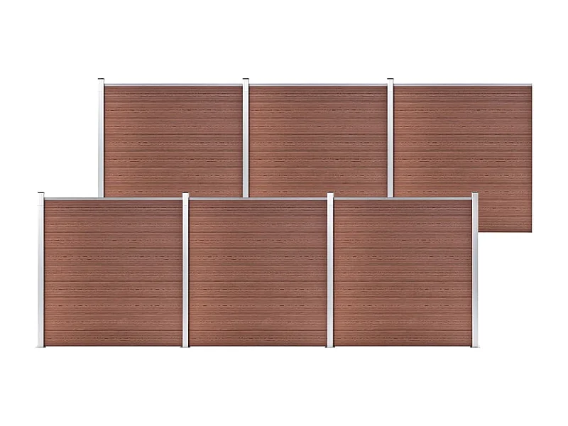 Clôture de jardin WPC 1045x186 Marron