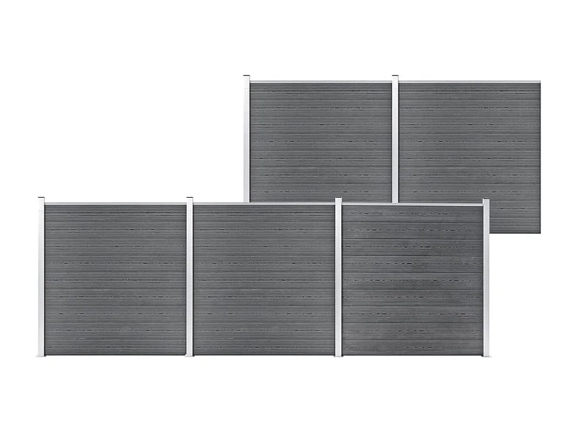 Clôture de jardin WPC 872x186 Gris