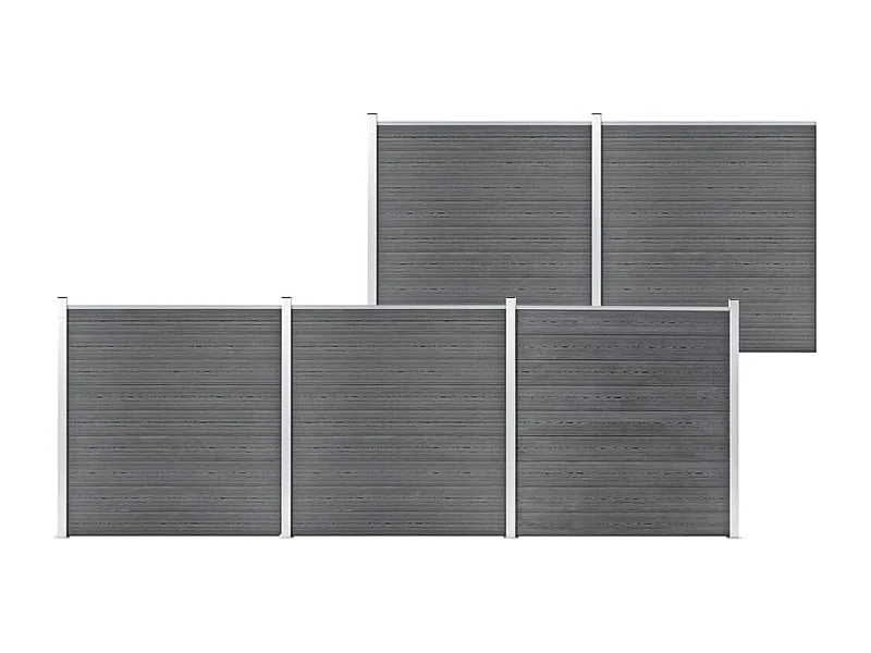 Clôture de jardin WPC 872x186 Gris