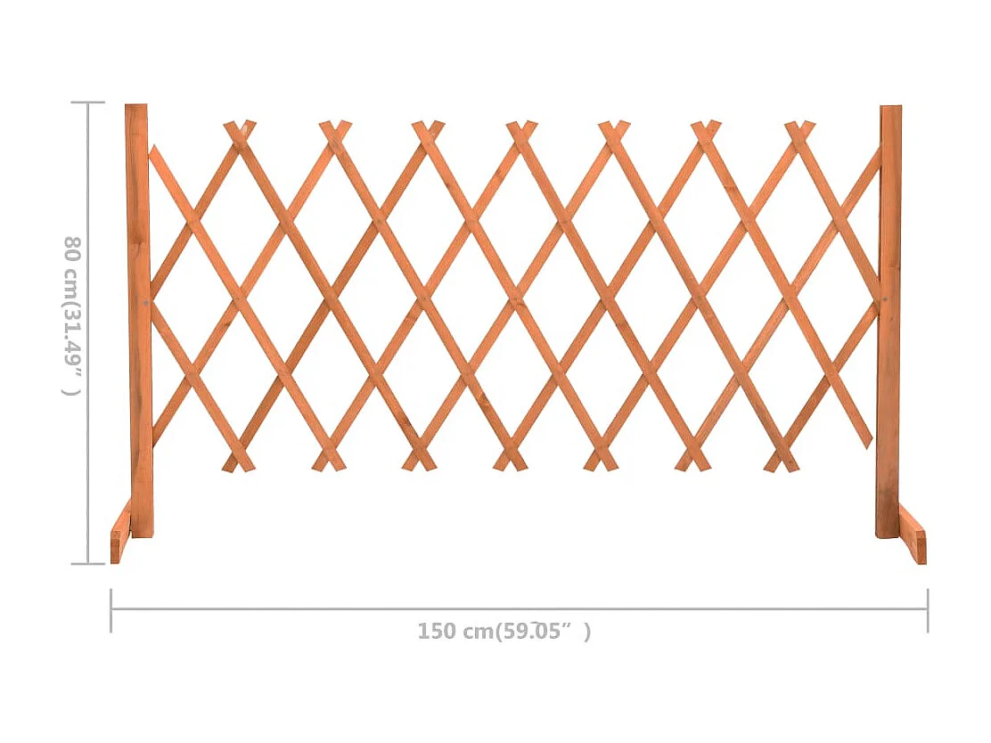 Clôture en treillis de jardin Orange 150x80 Bois de sapin