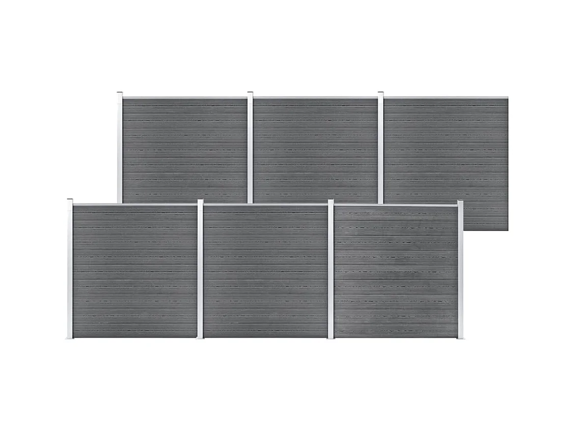 Clôture de jardin WPC 1045x186 Gris
