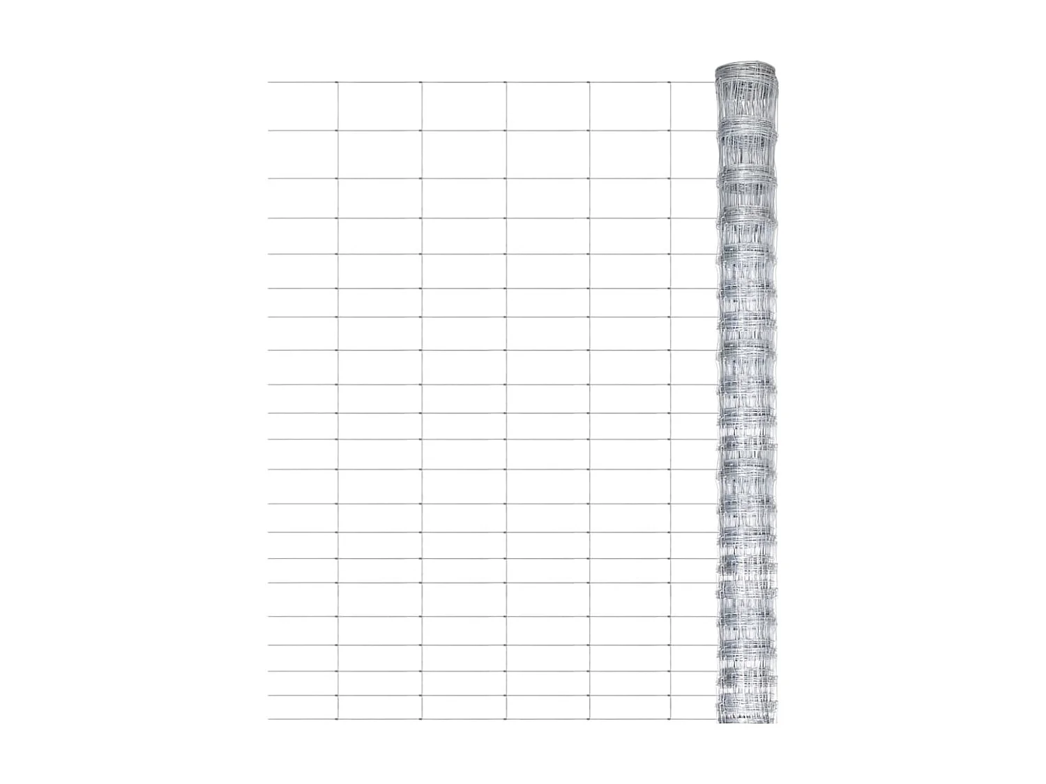 Hek 50x1,25 m gegalvaniseerd staal zilverkleurig