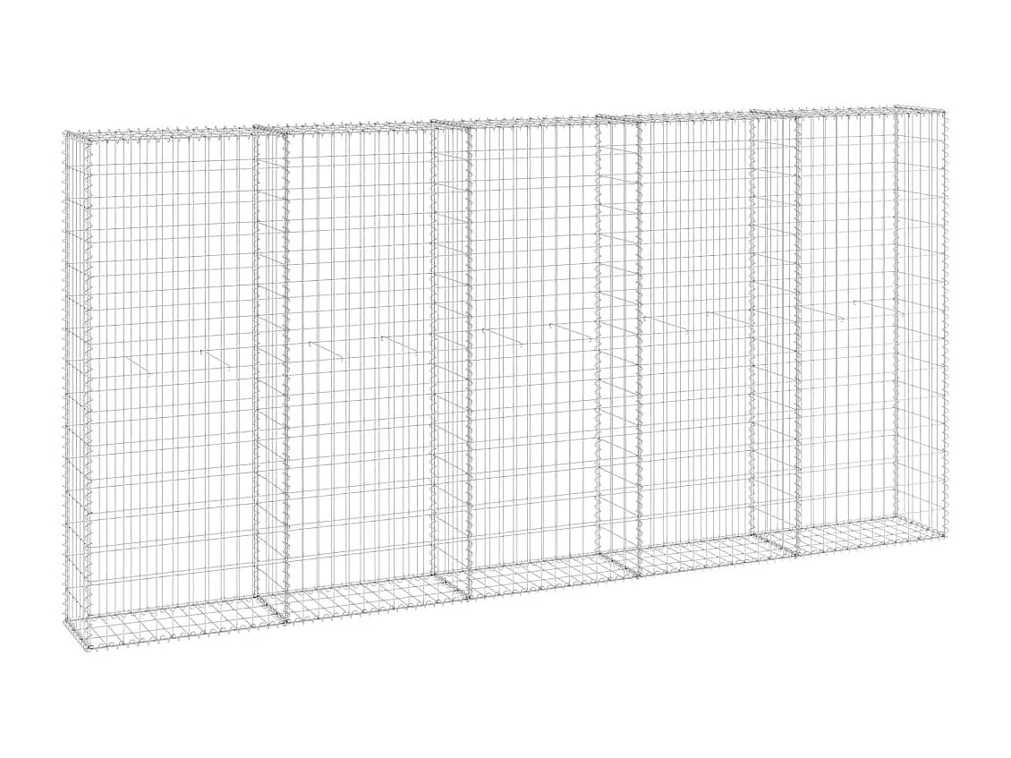 Mur en gabion avec couvercles Acier galvanisé 300x30x150
