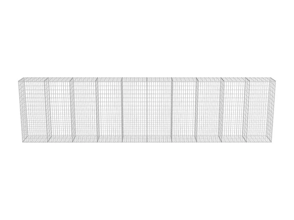 Mur à gabion avec couvercles Acier galvanisé 600 x 50x150