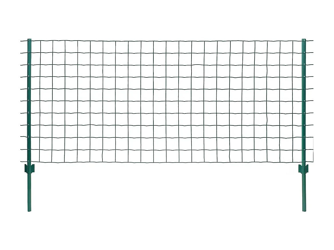 Clôture Euro Acier 20x0,8 m Vert 2