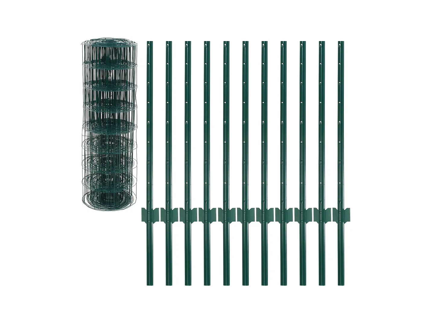 Euro hek 20x0,8 m staal groen