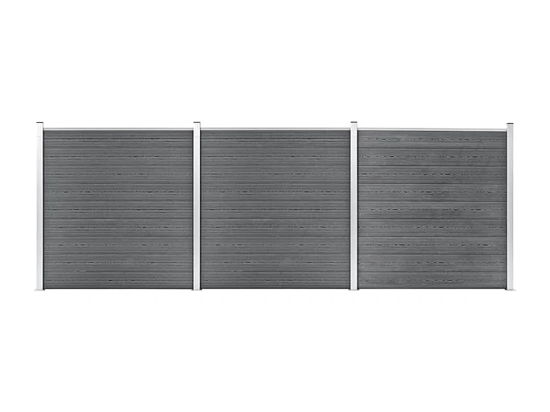 Clôture de jardin WPC 526x186 Gris